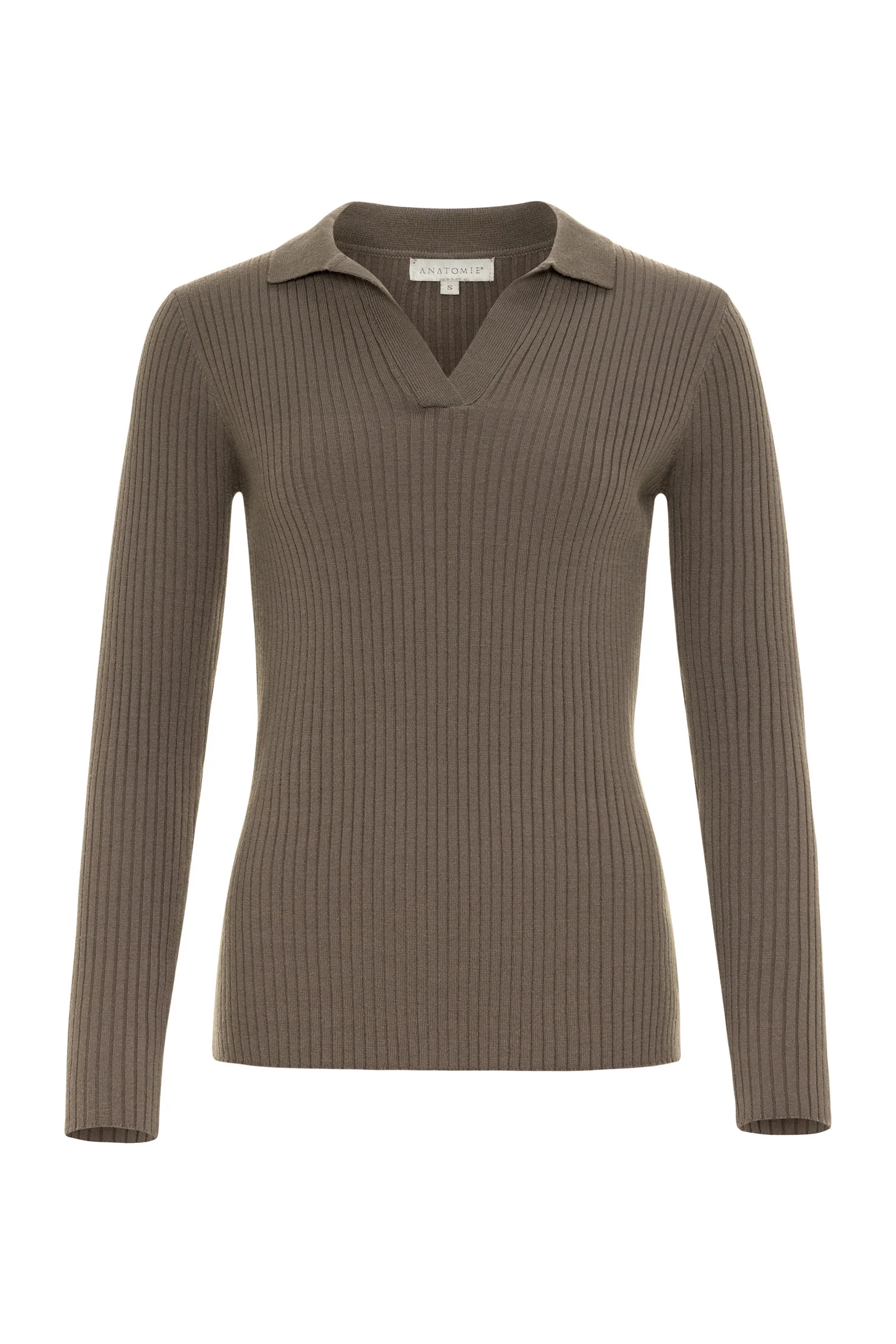Georgie Rib Sweater Knit Collared Top - Image 10