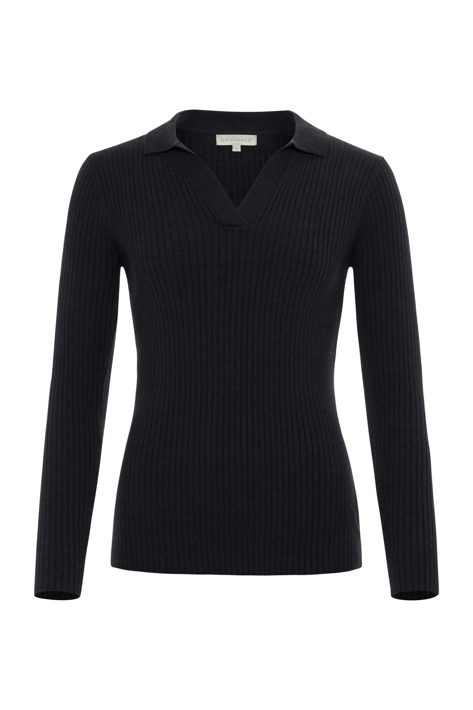 Georgie Rib Sweater Knit Collared Top - Image 5