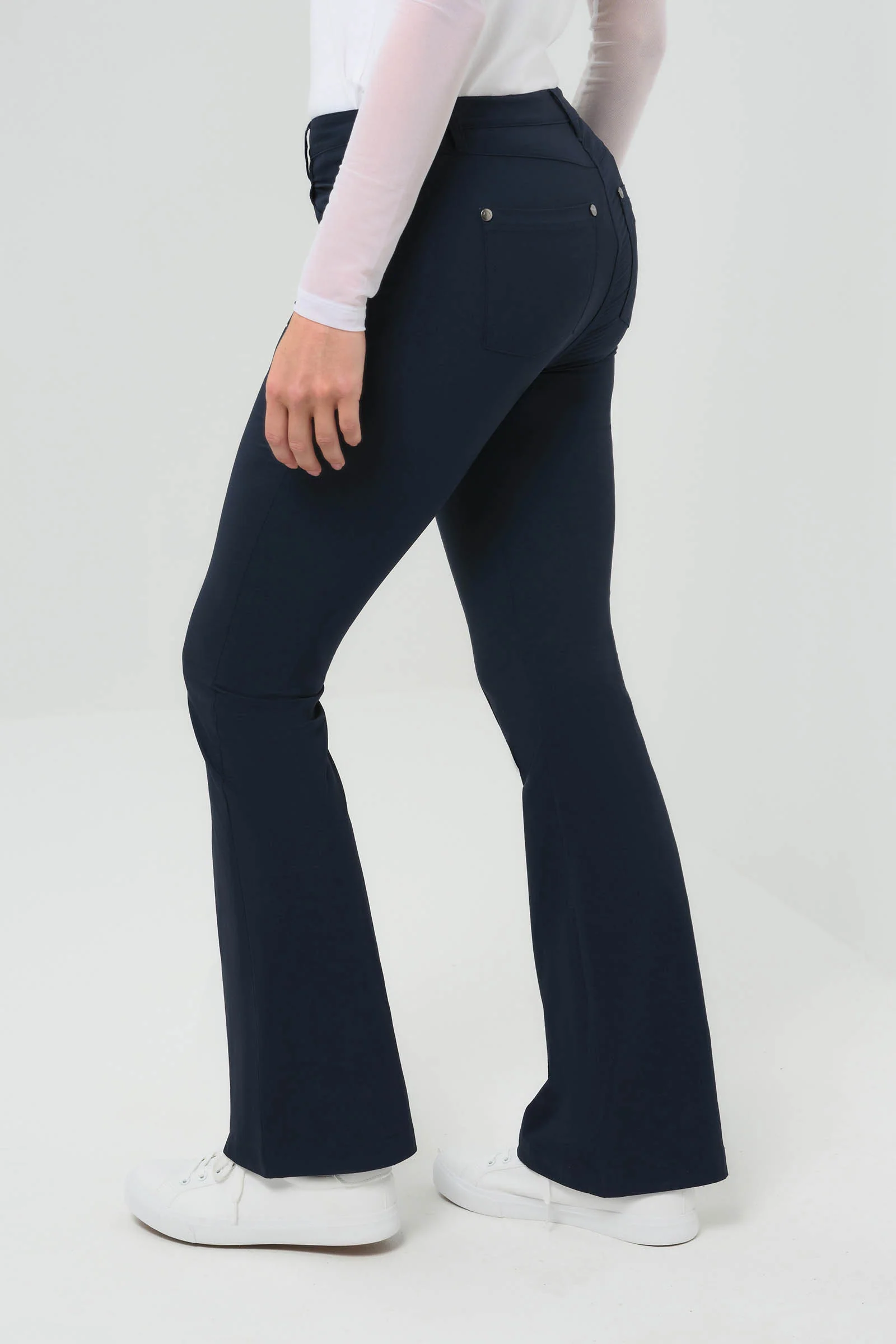 Katya Ultralight Flare Pant with Pintucking - Image 9