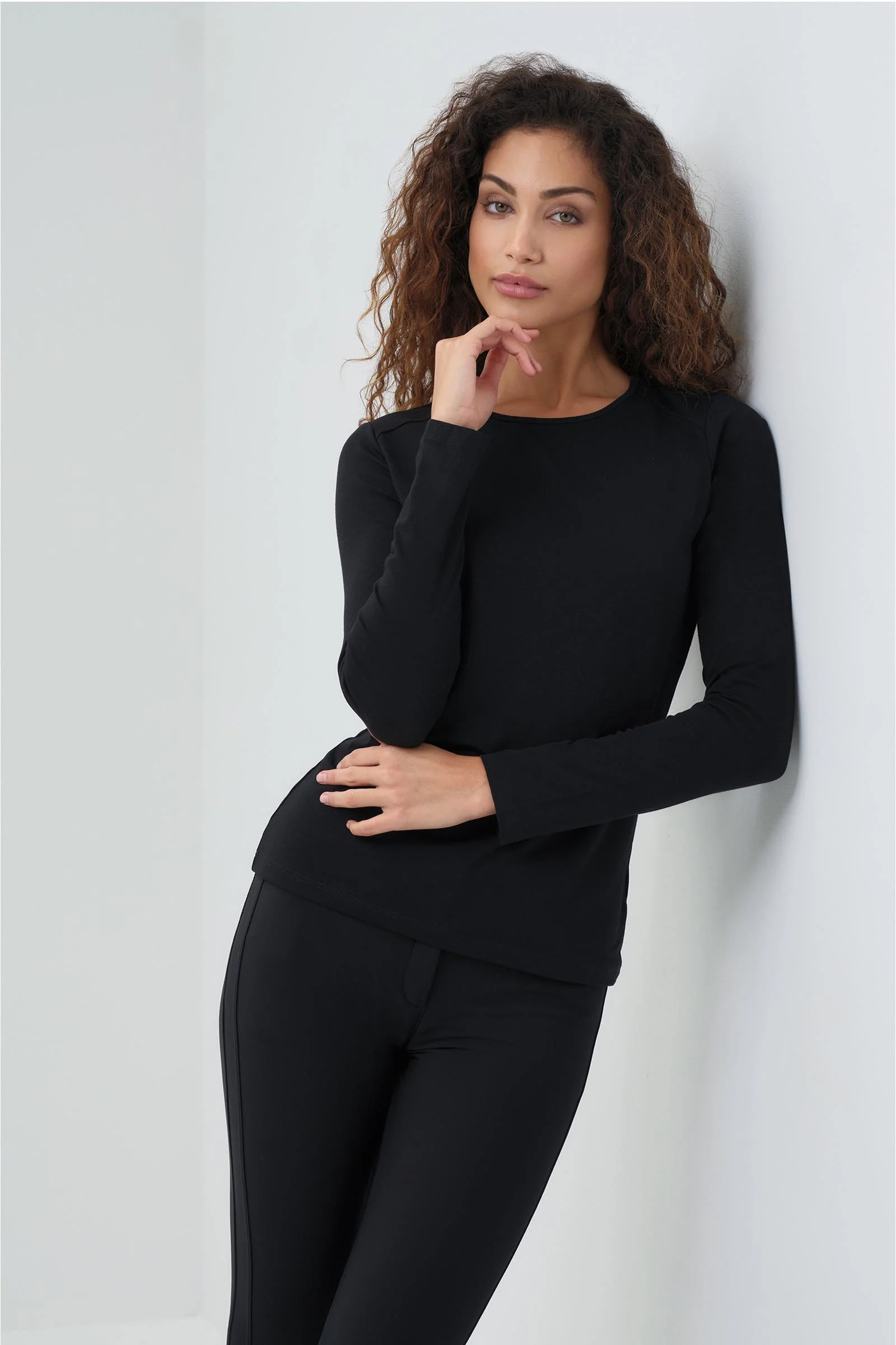 Tony Pima Cotton Long-Sleeve Top - Image 12